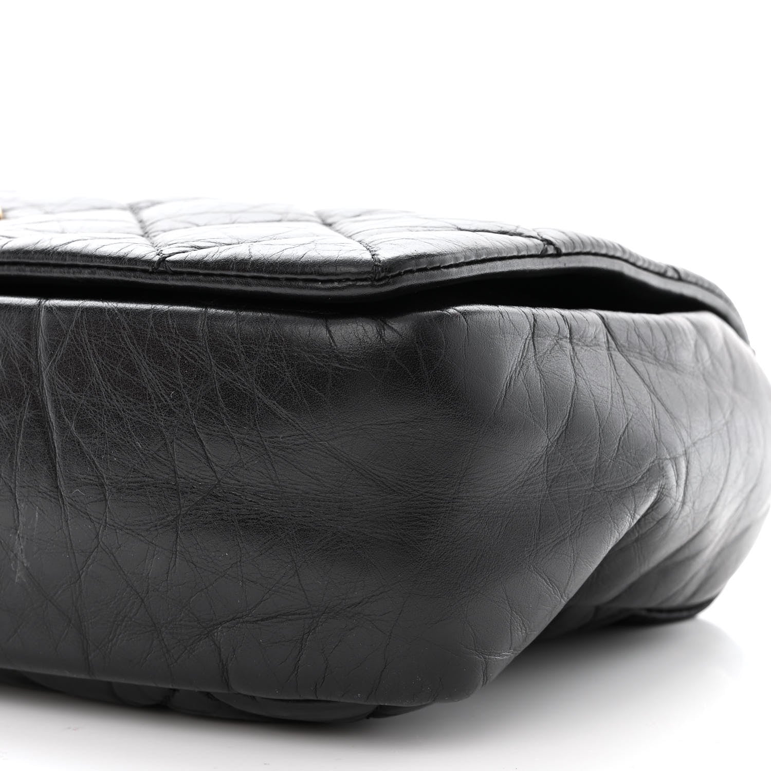 Chanel Aged Calfskin Quilted Medium Pondichery Flap Black 10 of 10
