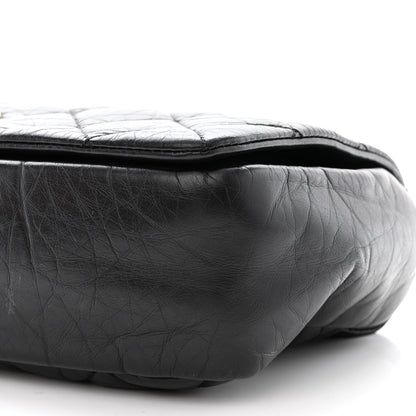 Chanel Aged Calfskin Quilted Medium Pondichery Flap Black 10 of 10