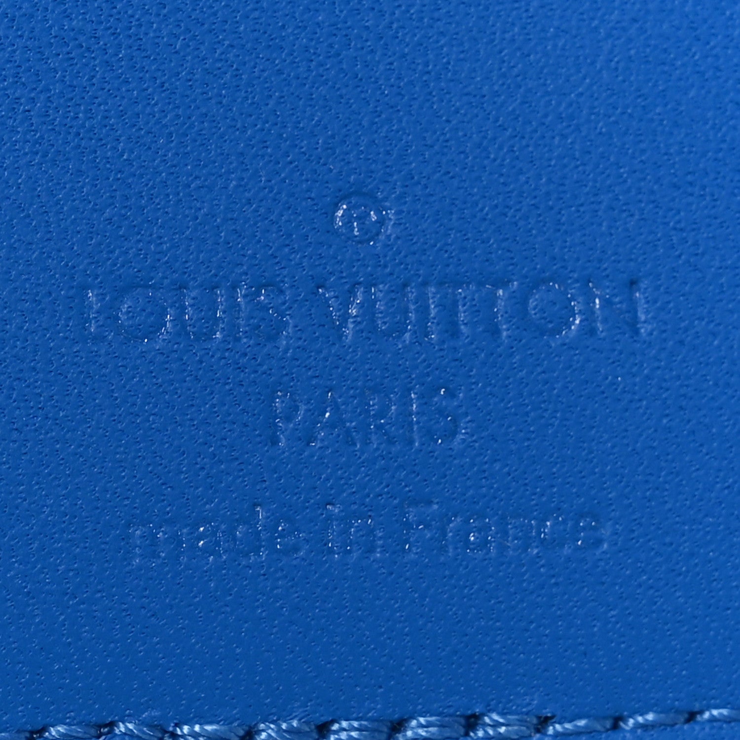 Louis Vuitton Grained Calfskin Aerogram Pocket Organizer Bright Blue 6 of 7