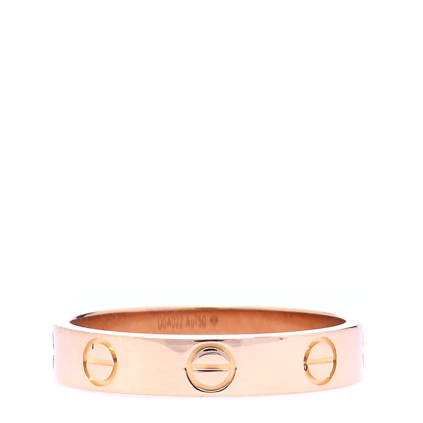 18K Pink Gold 3.5mm LOVE Wedding Band Ring 52 6