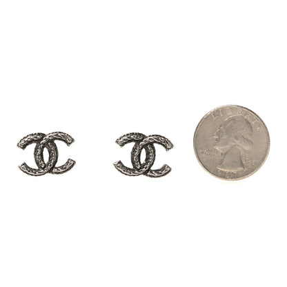 Chanel Ruthenium CC Earrings Black 2 of 5