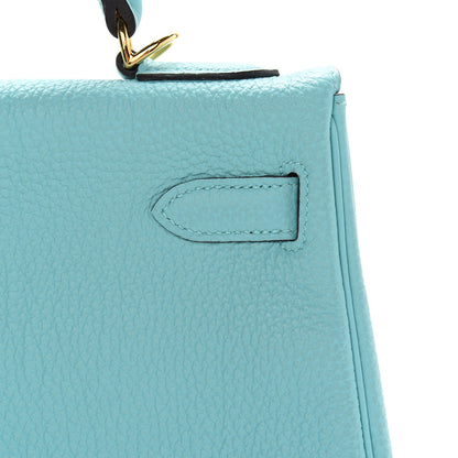 Hermes Togo Kelly Retourne 32 Bleu Atoll 13 of 40