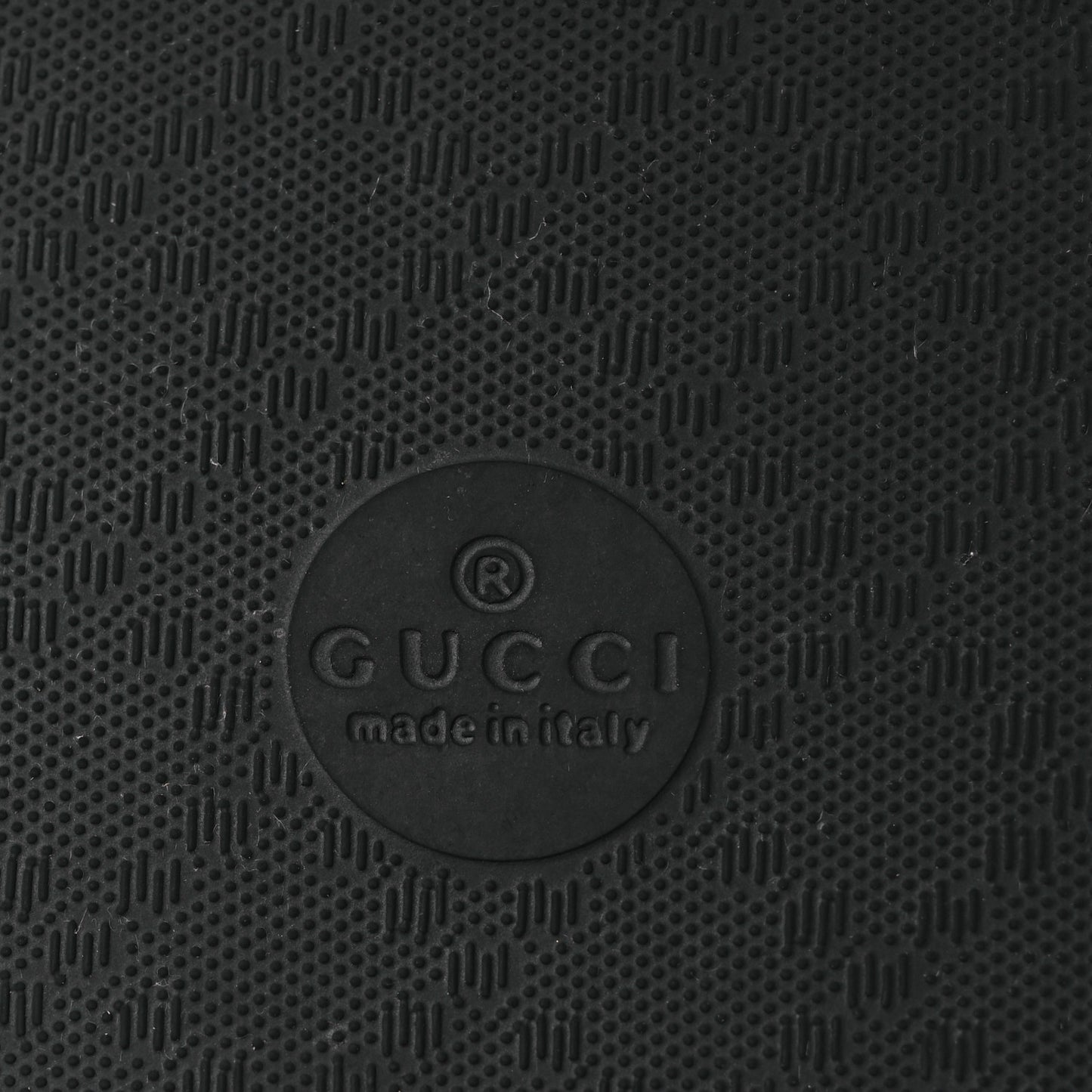 Rubber GG Monogram Perforated Womens Slide Sandals 39 Black