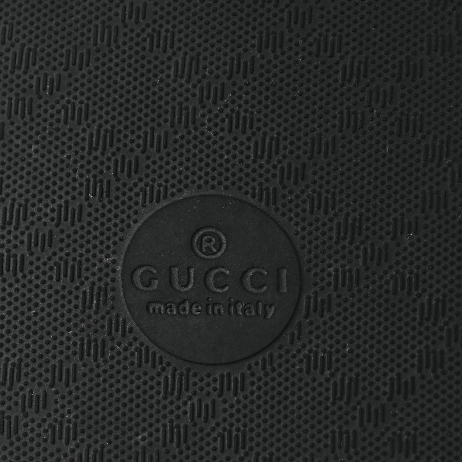 Gucci Rubber GG Monogram Perforated Womens Slide Sandals 39 Black 8 of 13