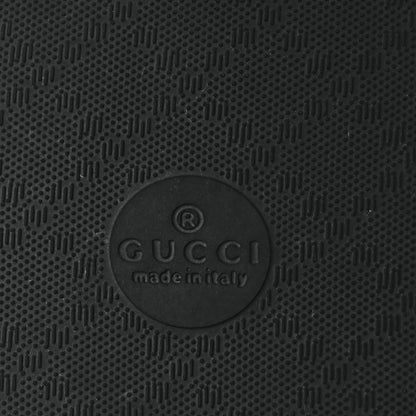 Gucci Rubber GG Monogram Perforated Womens Slide Sandals 39 Black 8 of 13
