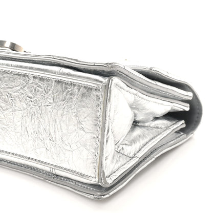 Balenciaga Crushed Calfskin Quilted Small Crush Chain Bag Silver 10 of 10