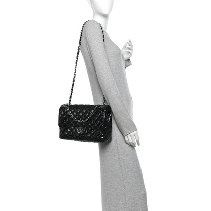 Chanel Patent Quilted Jumbo Single Flap Black 2 of 13