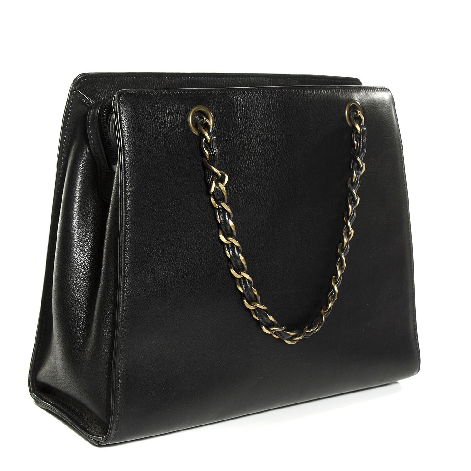 Chanel Calfskin Flap Shoulder Bag Black 3 of 7
