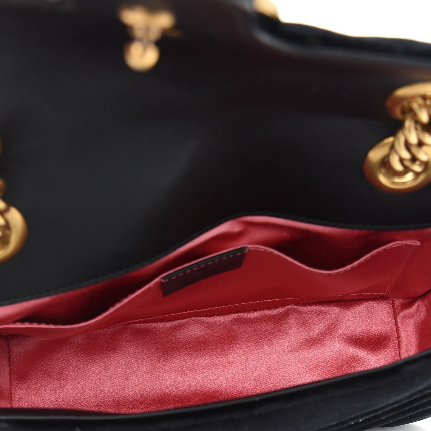 Velvet Matelasse Mini GG Marmont Shoulder Bag Black