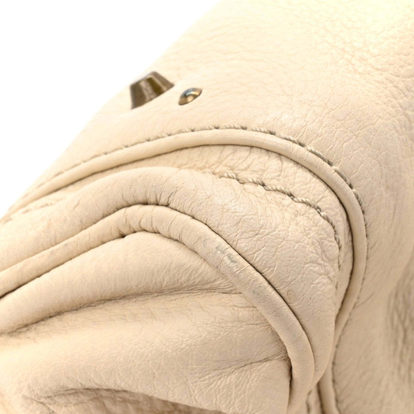 Calfskin Medium Paddington Satchel White
