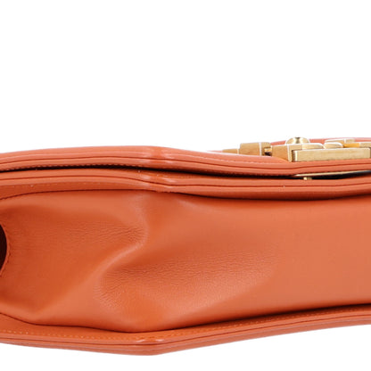 Chanel Calfskin Quilted Small Boy Flap Orange 9 of 10