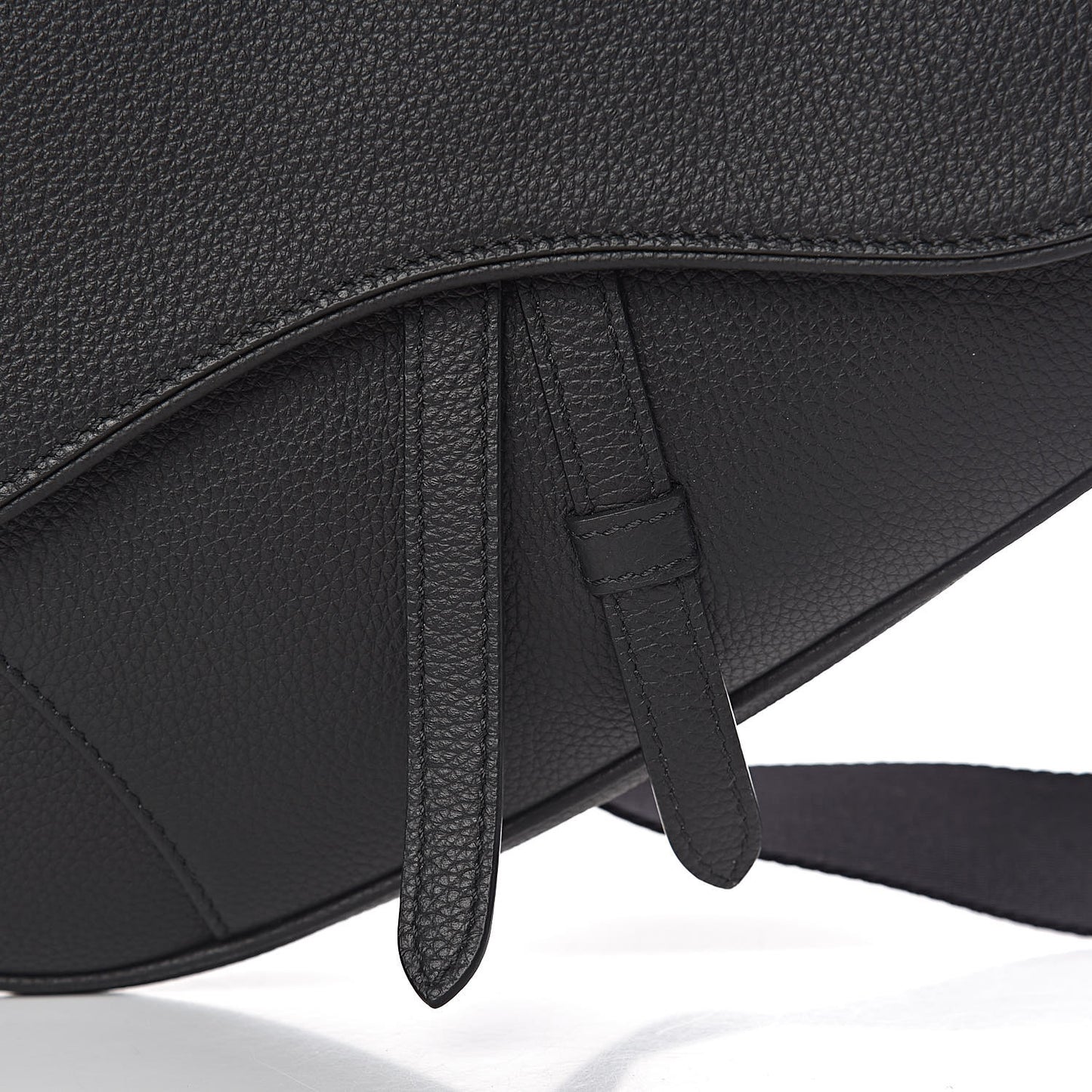 Grained Calfskin Kim Jones Saddle Bag Black