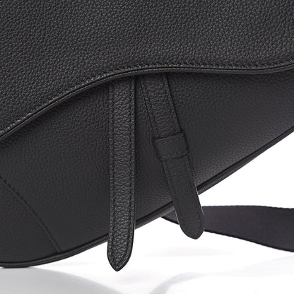 Christian Dior Grained Calfskin Kim Jones Saddle Bag Black 8 of 10