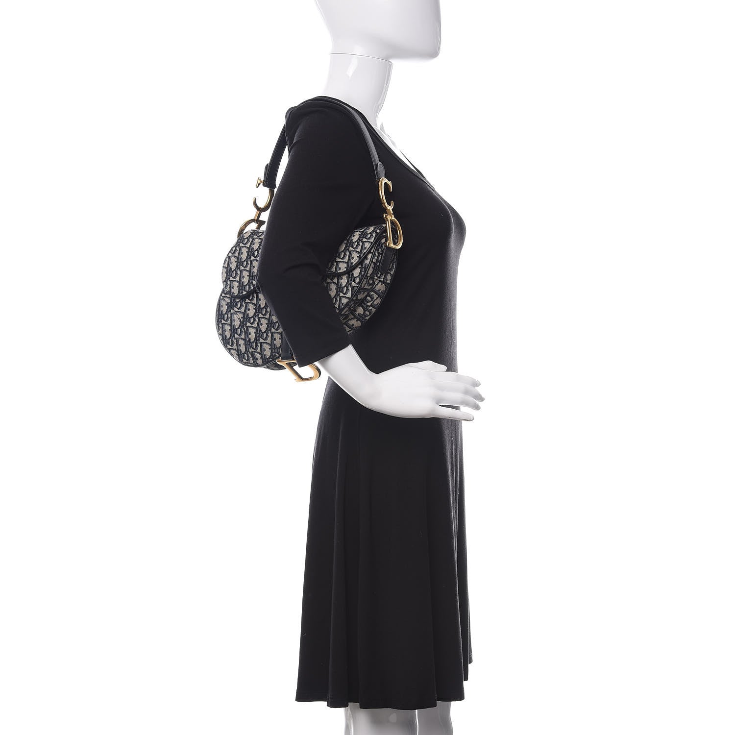 Christian Dior Oblique Saddle Bag Blue 2 of 10