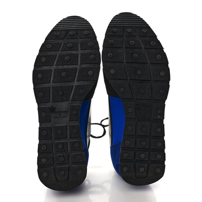 Balenciaga Mesh Neoprene Calfskin Suede Womens Race Runner Sneakers 36 Black Bleu Saphir 5 of 8