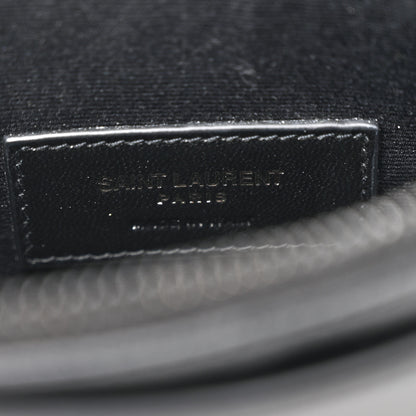 Saint Laurent Smooth Calfskin Monochrome Monogram Bill Pouch Black 6 of 9