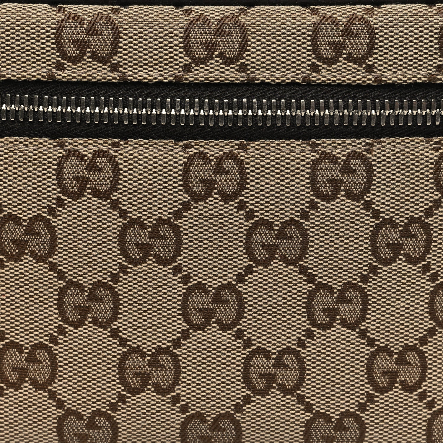 Gucci Monogram Dollar Calfskin Waist Pouch Beige Ebony Testa di Moro Marrone Scuro 8 of 10