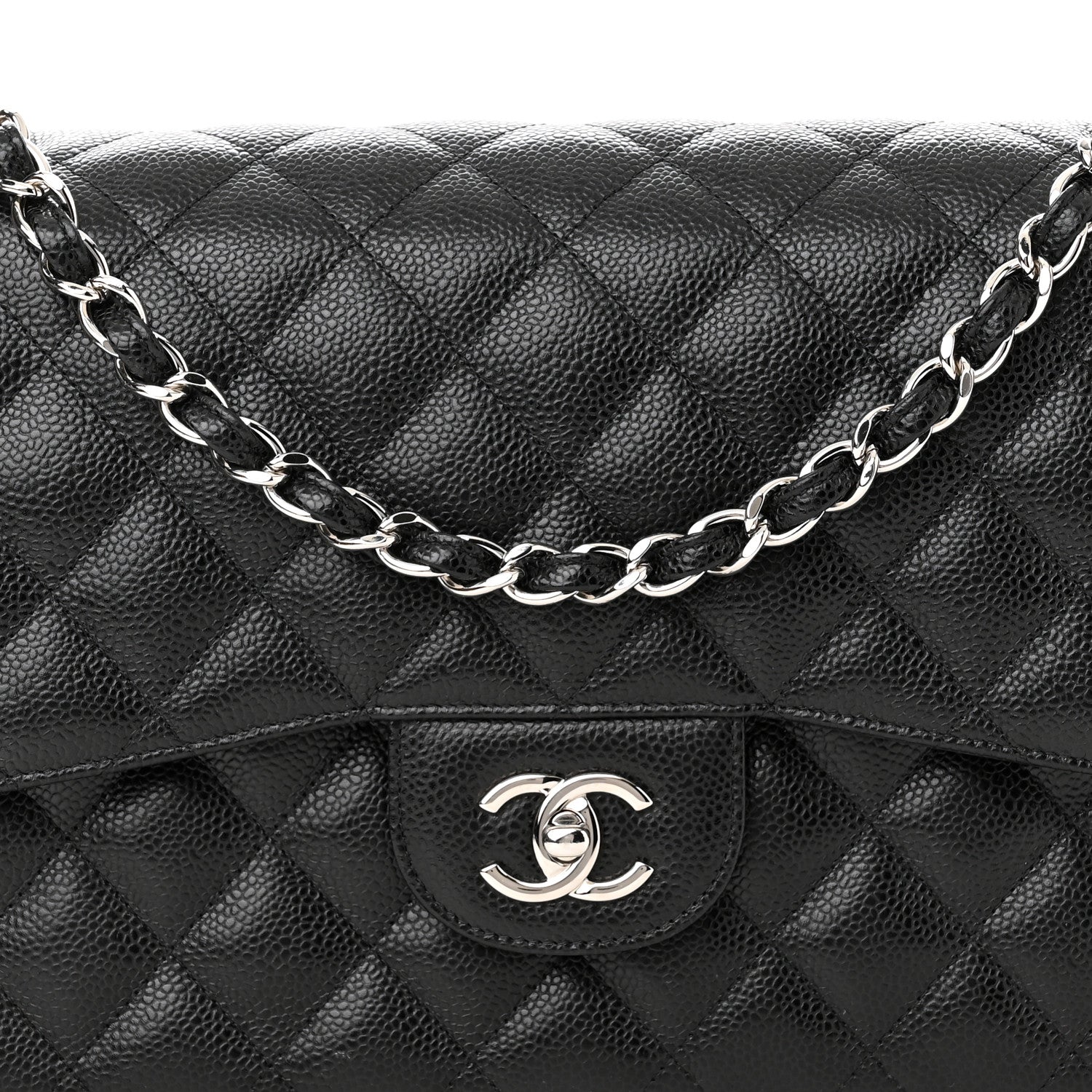 Chanel Caviar Quilted Jumbo Double Flap Black 8 of 11