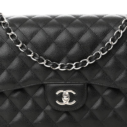 Chanel Caviar Quilted Jumbo Double Flap Black 8 of 11