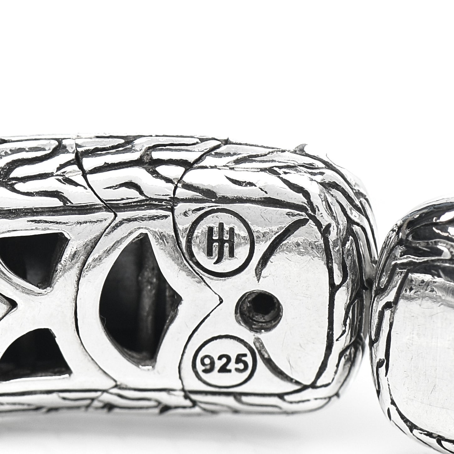 Sterling Silver Enamel Slim Flex Naga Cuff Bracelet White