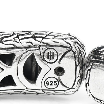 John Hardy Sterling Silver Enamel Slim Flex Naga Cuff Bracelet White 3 of 4