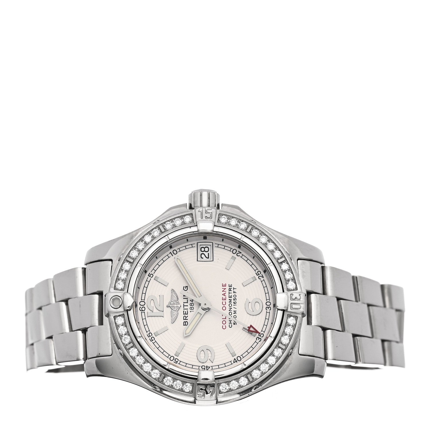 Breitling Stainless Steel Diamond 33mm Colt Oceane Quartz Watch A77380 2 of 4