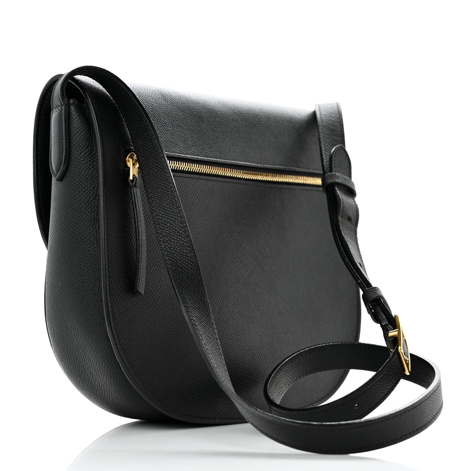 Celine Grained Calfskin Compact Trotteur Black 3 of 14