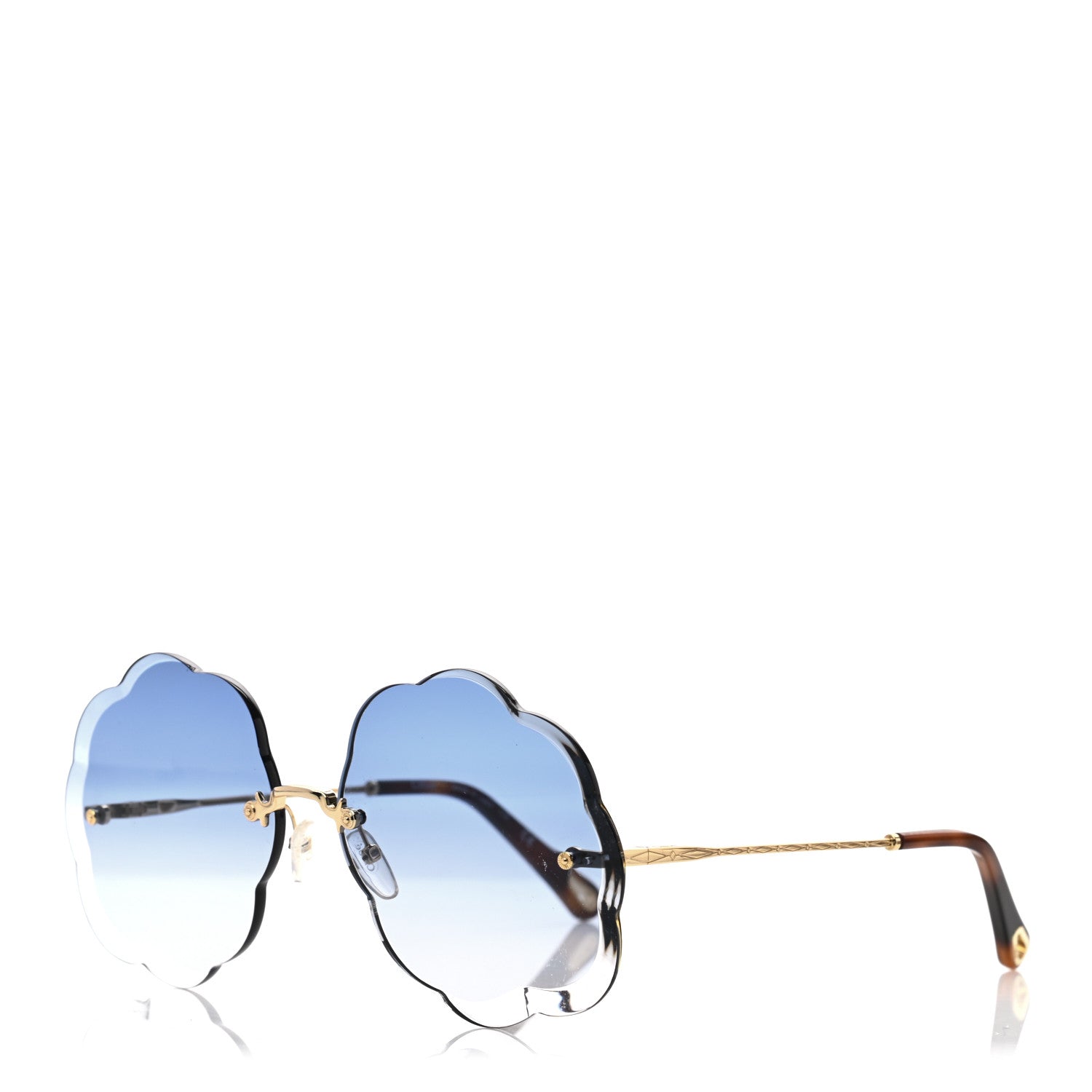 Chloe Flower Round Sunglasses CE156S Blue 1 of 6