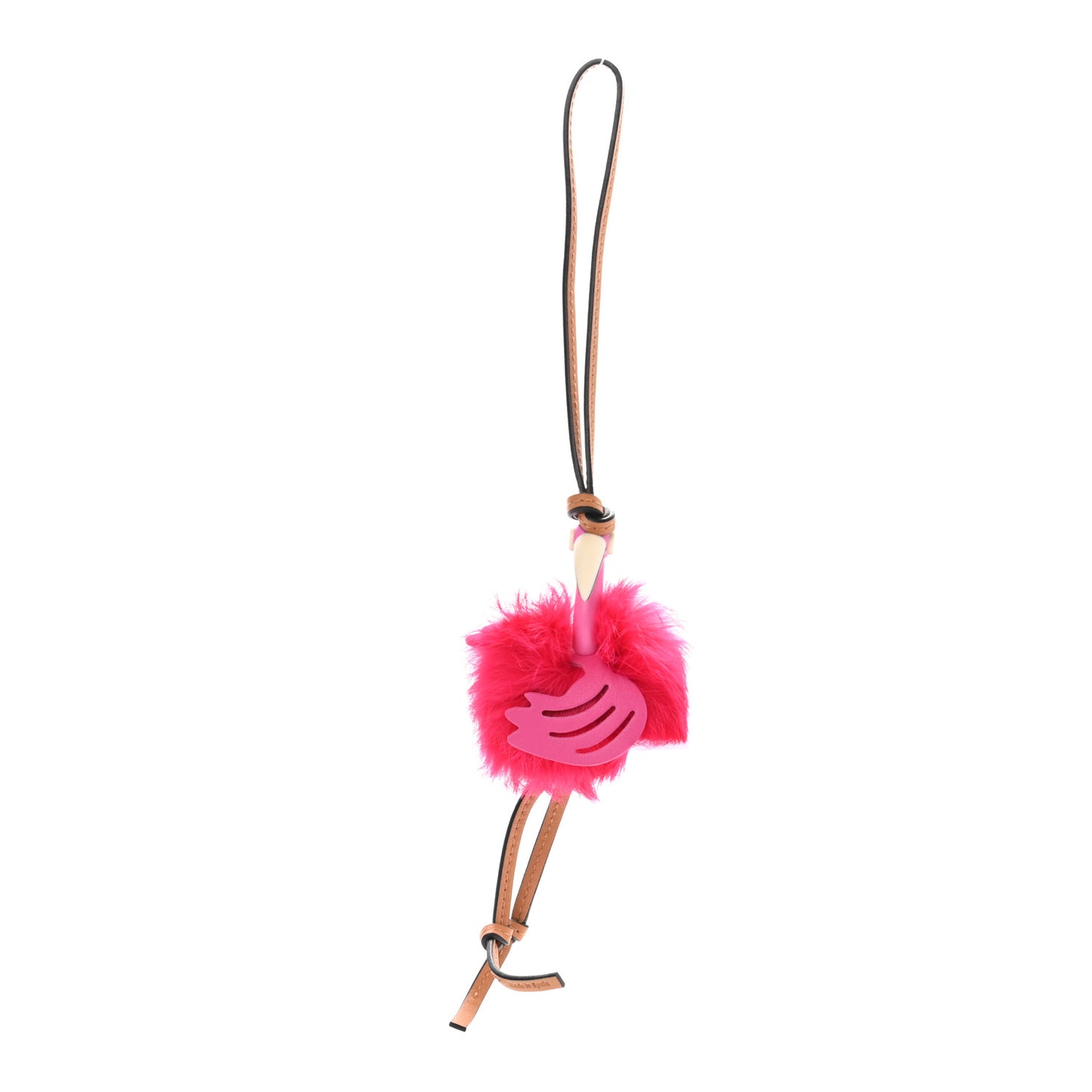 Calfskin Flamingo Bag Charm