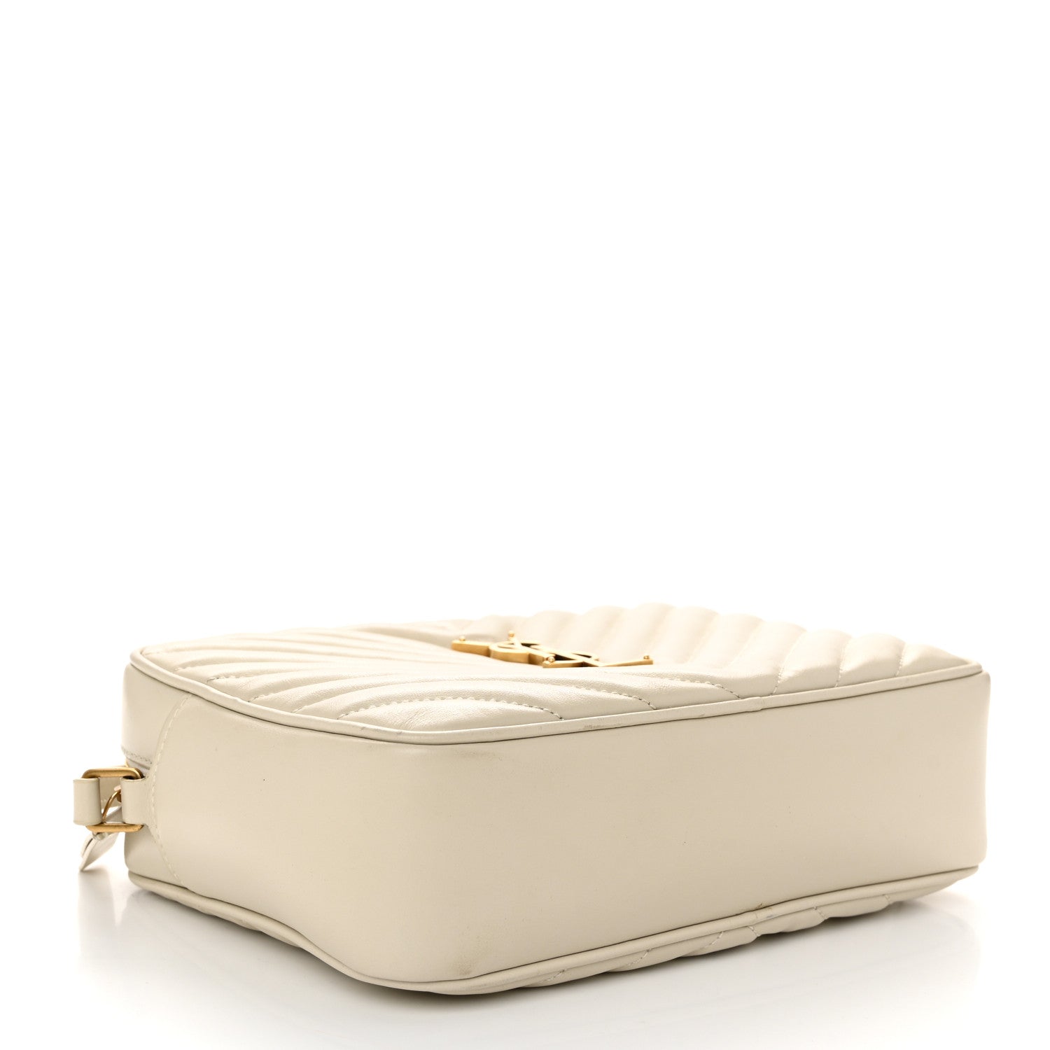 Saint Laurent Calfskin Matelasse Monogram Lou Camera Bag Crema Soft 4 of 12