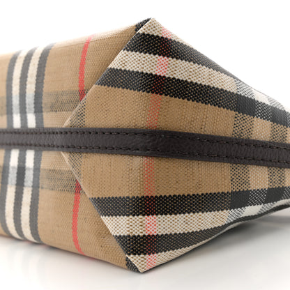 Burberry Coated Canvas Vintage Check Calfskin Mini Highlands Shoulder Bag Sand 11 of 12