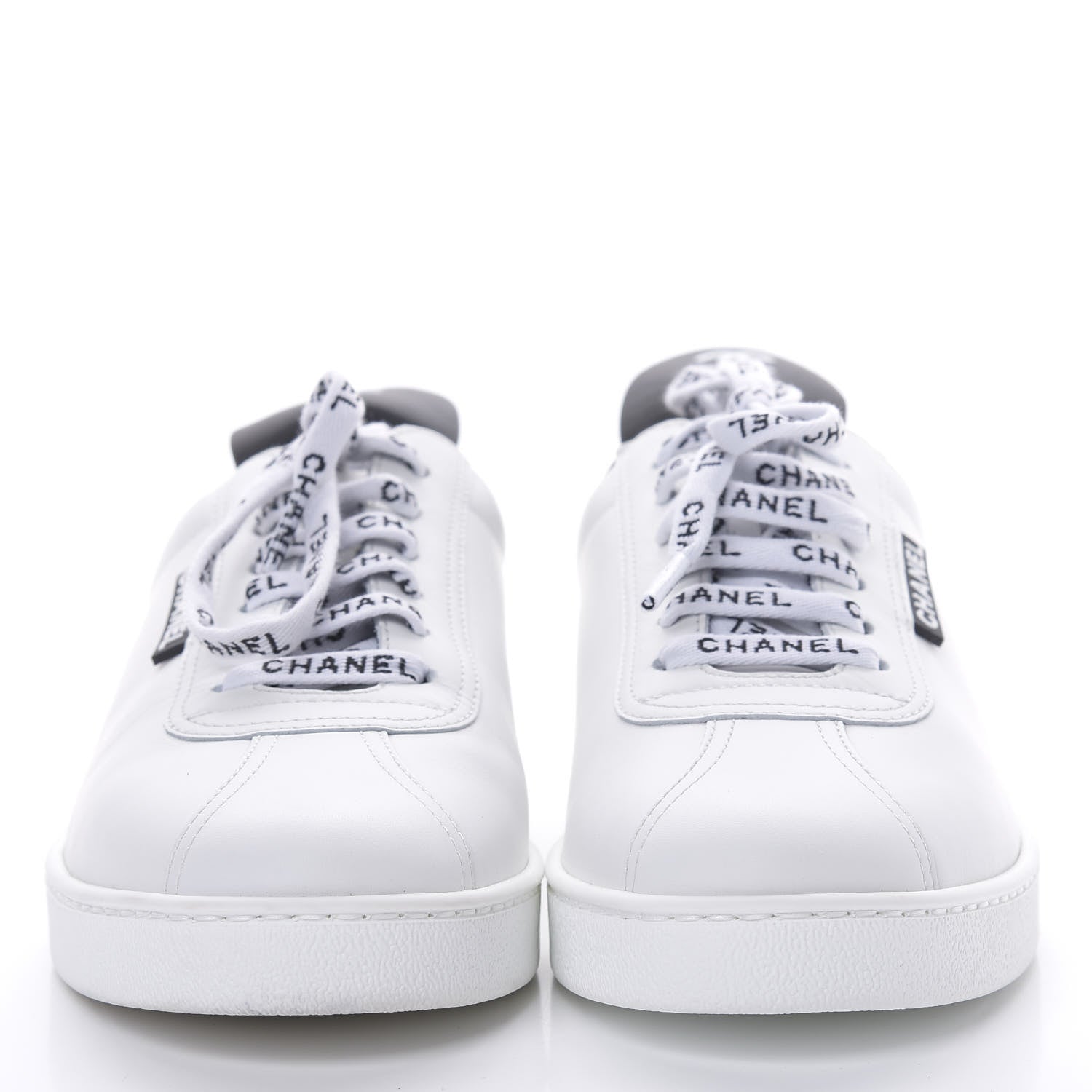 Chanel Calfskin CC Sneakers 38 White 2 of 9