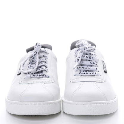 Chanel Calfskin CC Sneakers 38 White 2 of 9