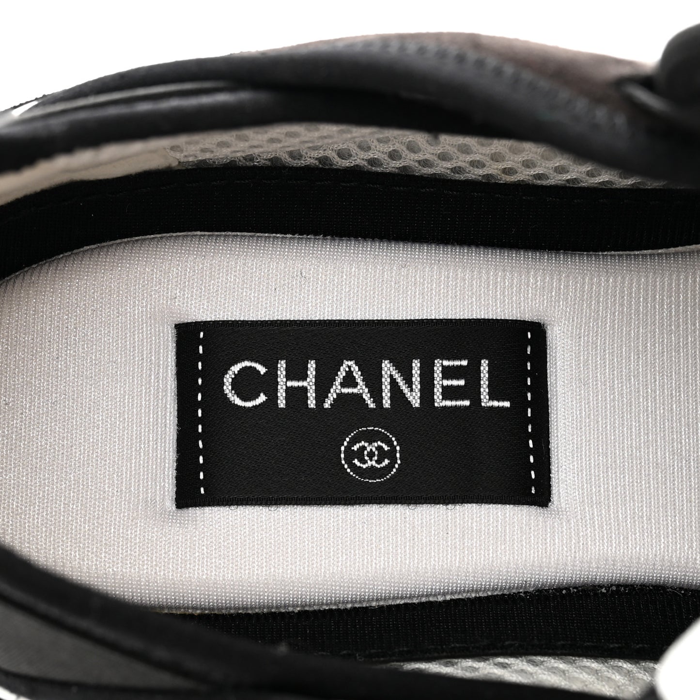 Velvet Calfskin Mixed Fibers CC Sneakers 41 Black