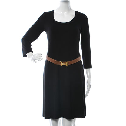 Hermes Box Togo 32mm H Belt 80 Black Gold 2 of 7