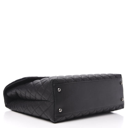 Chanel Caviar Lizard Quilted Large Coco Handle Flap Black 4 of 11