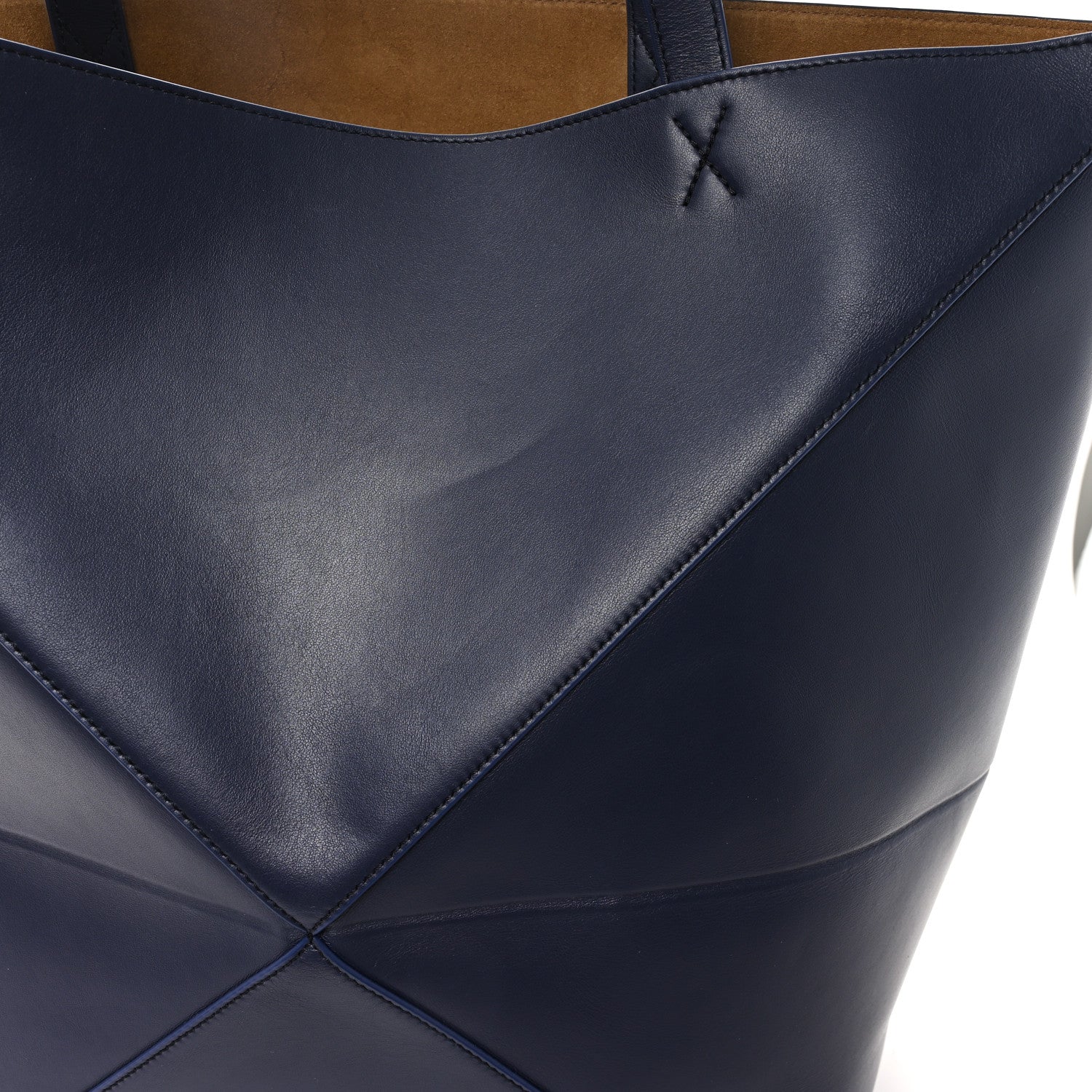 Loewe Shiny Calfskin Large Puzzle Fold Tote Abyss Blue 10 of 10
