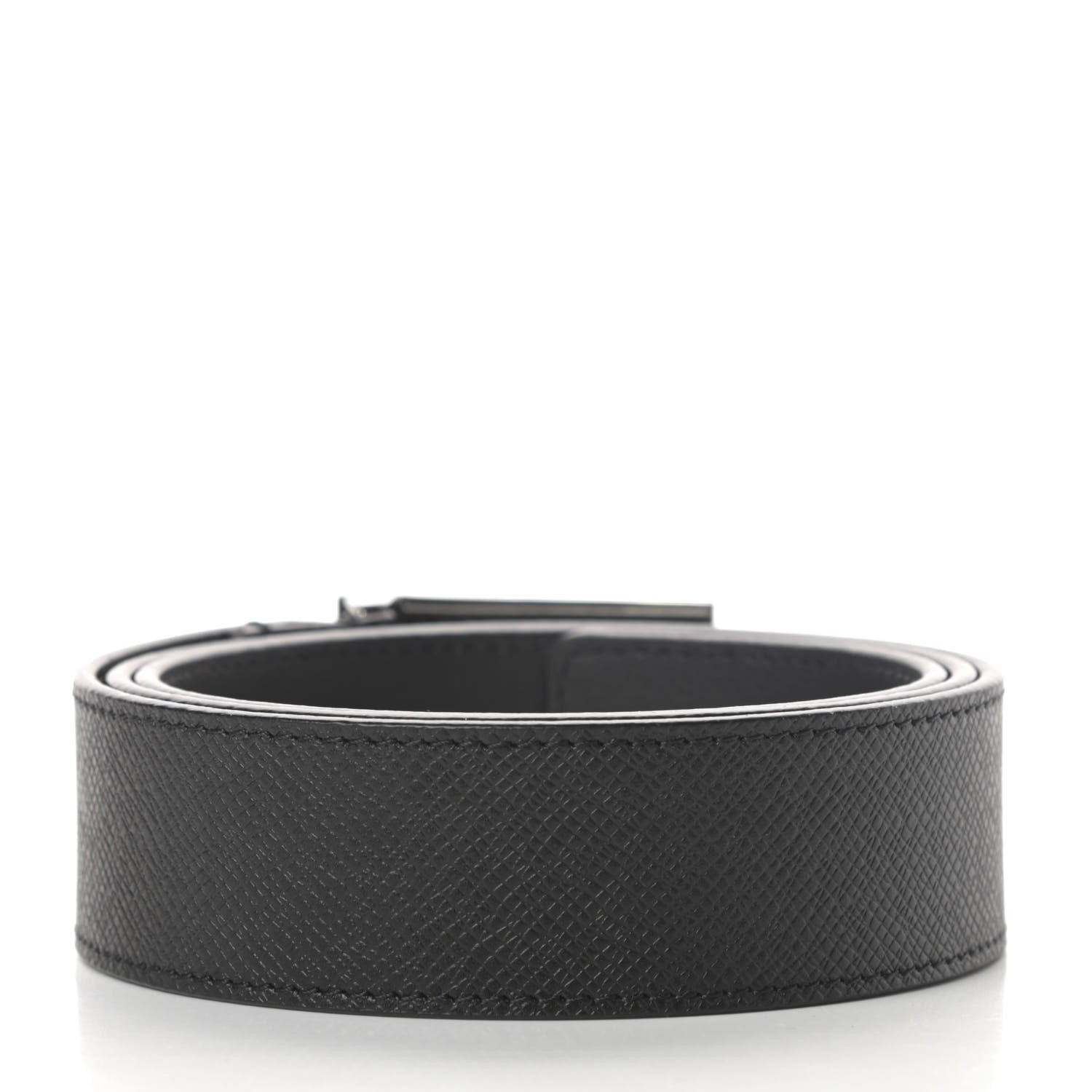 Louis Vuitton Taiga Mens 35mm Metropole Belt 90 36 Black 2 of 8