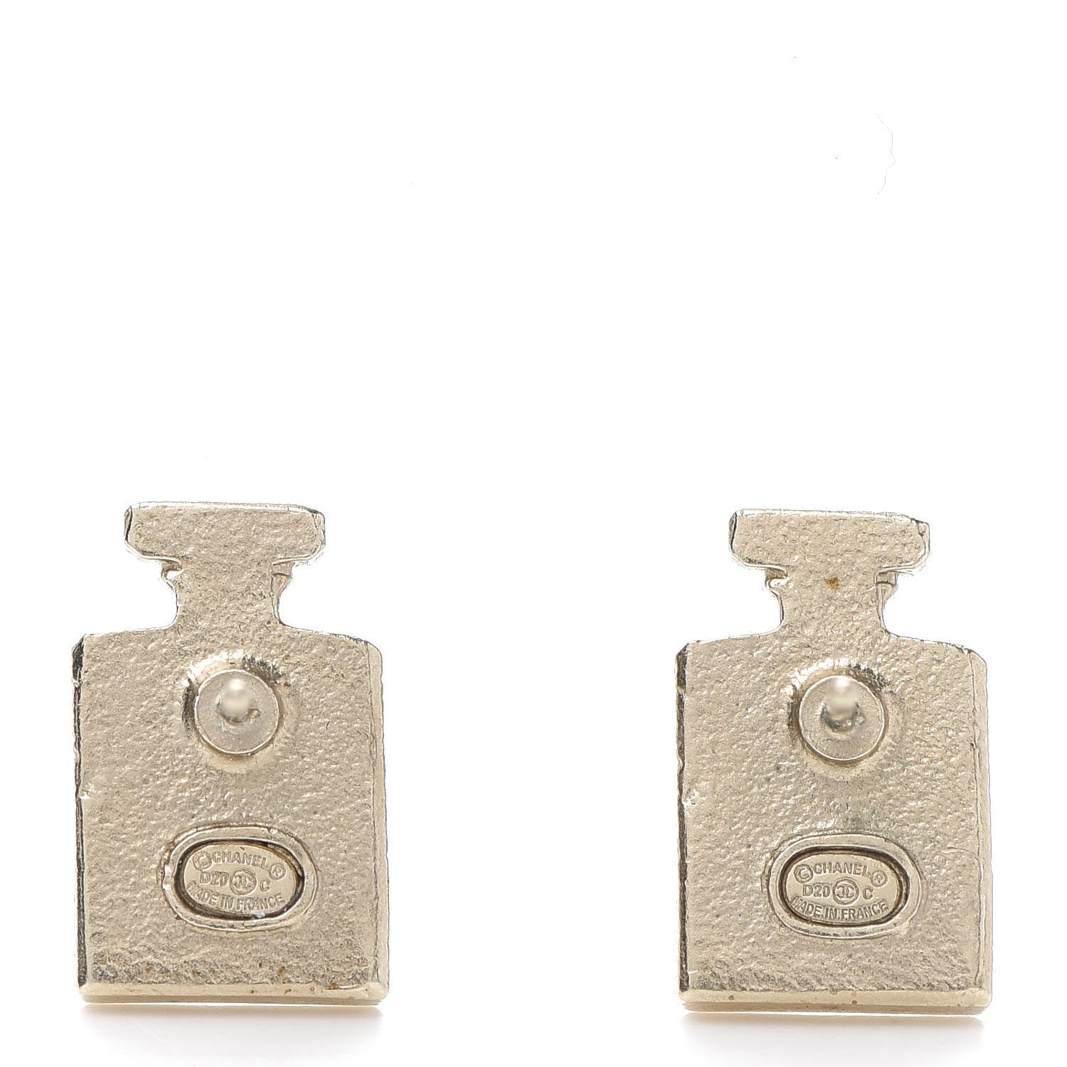 Chanel Coco No 5 Perfume Bottle Earrings Gold 4 of 5
