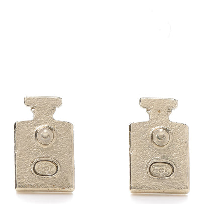 Chanel Coco No 5 Perfume Bottle Earrings Gold 4 of 5