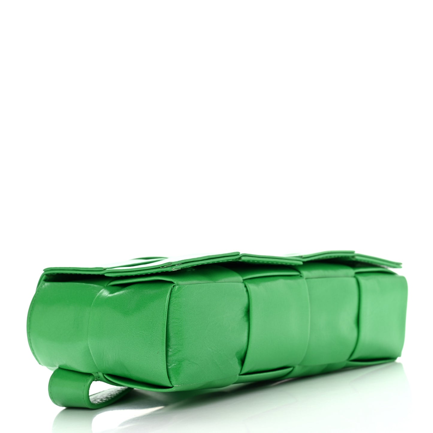 Paper Calfskin Intreccio Cassette Belt Bag Parakeet