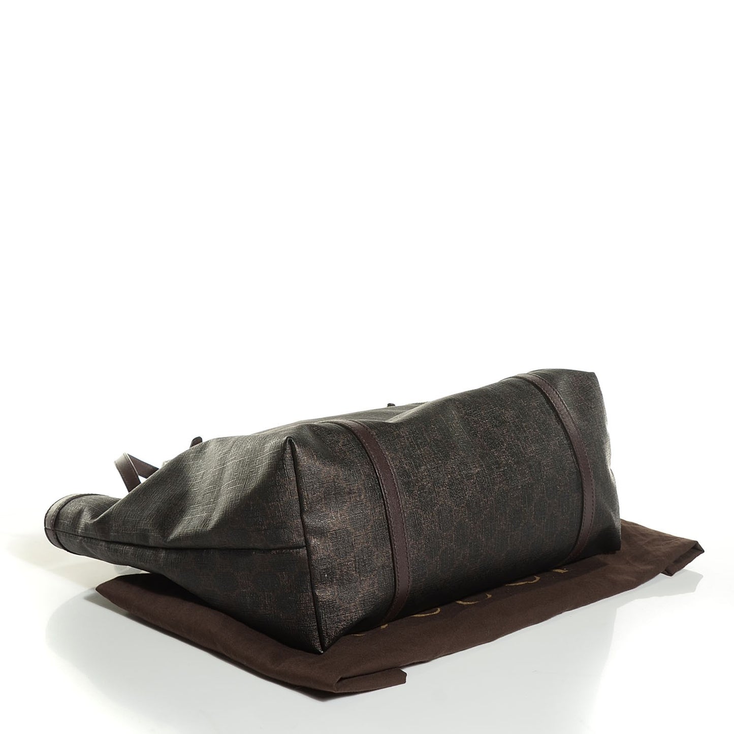 GG Supreme Monogram Medium Nice Tote Dark Brown