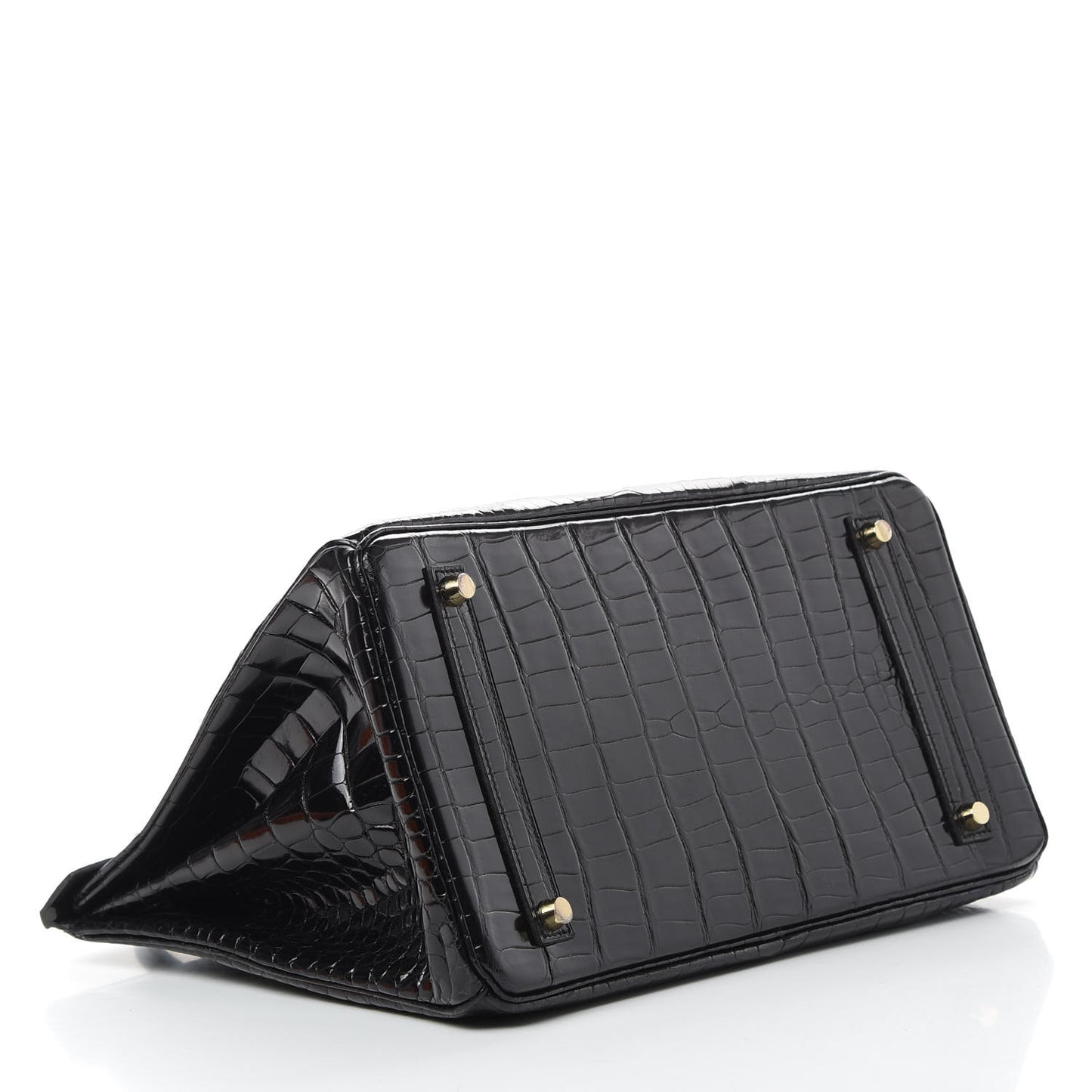Shiny Porosus Crocodile Birkin 35 Black