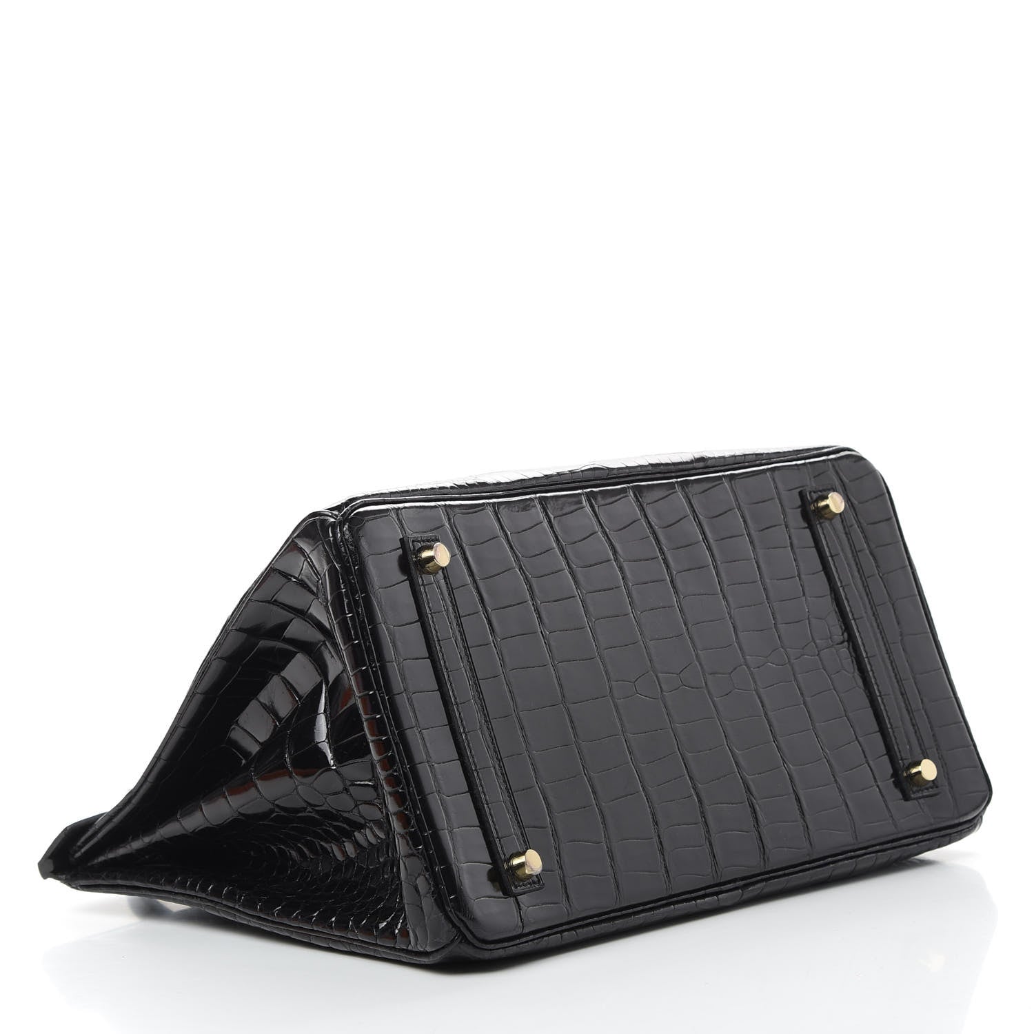 Hermes Shiny Porosus Crocodile Birkin 35 Black 5 of 41