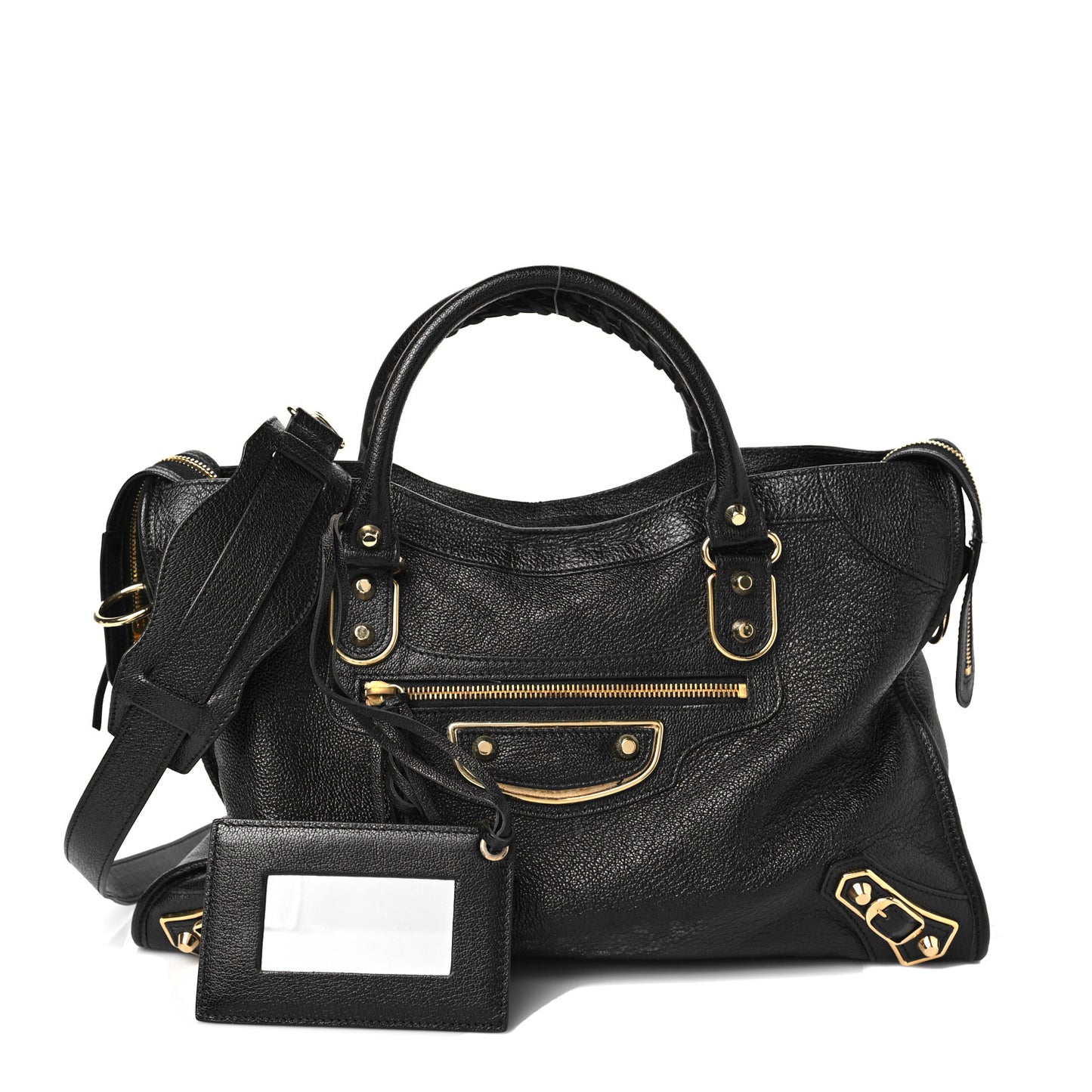 Chevre Gold Metallic Edge Hardware City Black