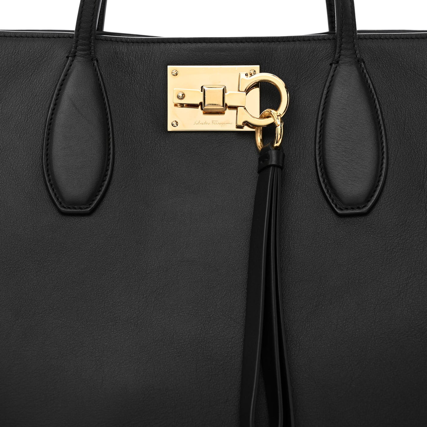 Calfskin Studio Tote Black