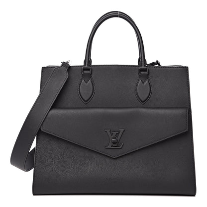 Louis Vuitton Soft Calfskin Lockme Tote MM Black 1 of 12