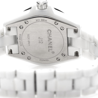 Chanel Stainless Steel Ceramic 33mm J12 Quartz Watch White 5 of 7