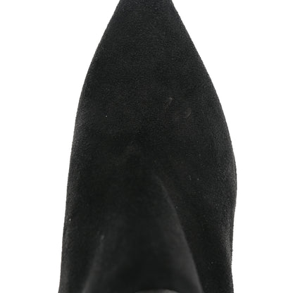 Saint Laurent Suede Calfskin Embellished Ankle Boots 39 Black 12 of 13