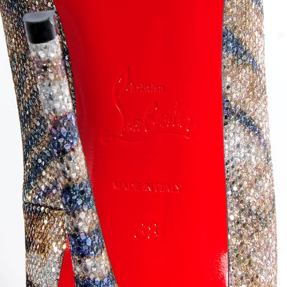 Christian Louboutin Pigalle Follies Glitter Sirene 120 Pumps 38 6 of 7